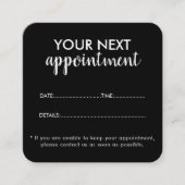 Trendy Modern Salon Appointment Reminder Card Afsprakenkaartje (Voorkant)