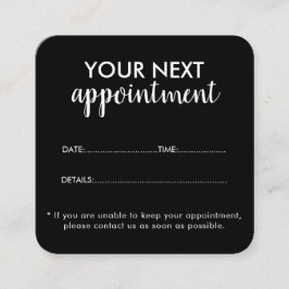 Trendy Modern Salon Appointment Reminder Card Afsprakenkaartje
