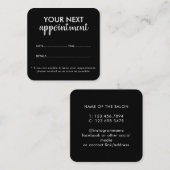 Trendy Modern Salon Appointment Reminder Card Afsprakenkaartje (Voorkant / Achterkant)