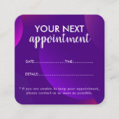 Trendy Modern Salon Appointment Reminder Card Afsprakenkaartje (Voorkant)