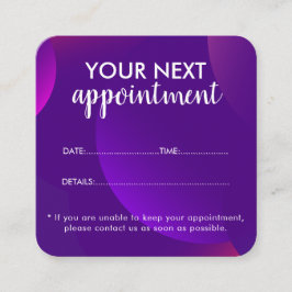 Trendy Modern Salon Appointment Reminder Card Afsprakenkaartje