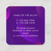 Trendy Modern Salon Appointment Reminder Card Afsprakenkaartje (Achterkant)