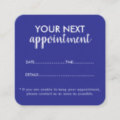 Trendy Modern Salon Appointment Reminder Card Afsprakenkaartje (Voorkant)