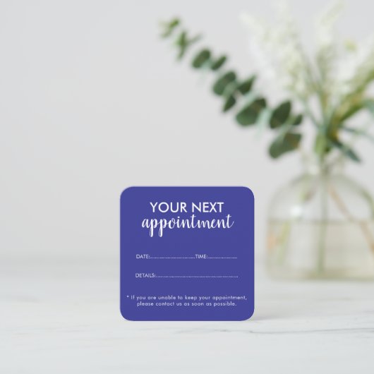 Trendy Modern Salon Appointment Reminder Card Afsprakenkaartje (Staand voorkant)