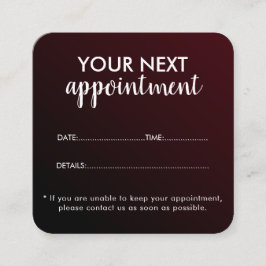 Trendy Modern Salon Appointment Reminder Card Afsprakenkaartje