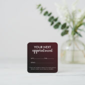 Trendy Modern Salon Appointment Reminder Card Afsprakenkaartje (Staand voorkant)