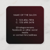 Trendy Modern Salon Appointment Reminder Card Afsprakenkaartje (Achterkant)