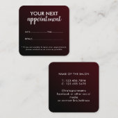 Trendy Modern Salon Appointment Reminder Card Afsprakenkaartje (Voorkant / Achterkant)