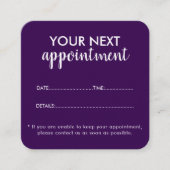 Trendy Modern Salon Appointment Reminder Card Afsprakenkaartje (Voorkant)