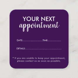 Trendy Modern Salon Appointment Reminder Card Afsprakenkaartje