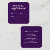 Trendy Modern Salon Appointment Reminder Card Afsprakenkaartje (Voorkant / Achterkant)