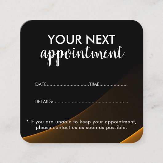 Trendy Modern Salon Appointment Reminder Card Afsprakenkaartje (Voorkant)