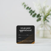 Trendy Modern Salon Appointment Reminder Card Afsprakenkaartje (Staand voorkant)
