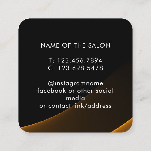 Trendy Modern Salon Appointment Reminder Card Afsprakenkaartje (Achterkant)
