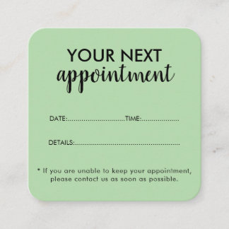 Trendy Modern Salon Appointment Reminder Card Afsprakenkaartje
