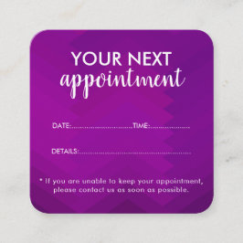 Trendy Modern Salon Appointment Reminder Card Afsprakenkaartje
