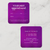 Trendy Modern Salon Appointment Reminder Card Afsprakenkaartje (Voorkant / Achterkant)
