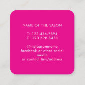 Trendy Modern Salon Appointment Reminder Card Afsprakenkaartje (Achterkant)