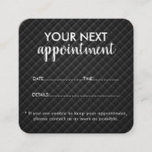 Trendy Modern Salon Appointment Reminder Card Afsprakenkaartje (Voorkant)