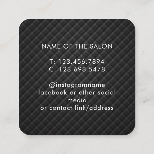Trendy Modern Salon Appointment Reminder Card Afsprakenkaartje (Achterkant)