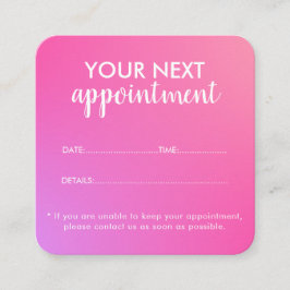 Trendy Modern Salon Appointment Reminder Card Afsprakenkaartje