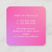 Trendy Modern Salon Appointment Reminder Card Afsprakenkaartje (Achterkant)