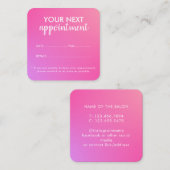 Trendy Modern Salon Appointment Reminder Card Afsprakenkaartje (Voorkant / Achterkant)