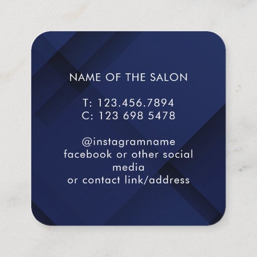 Trendy Modern Salon Appointment Reminder Card Afsprakenkaartje (Achterkant)