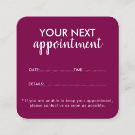 Trendy Modern Salon Appointment Reminder Card Afsprakenkaartje
