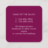 Trendy Modern Salon Appointment Reminder Card Afsprakenkaartje (Achterkant)