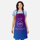 Trendy Modern Salon Logo Apron Schort (Gedragen)