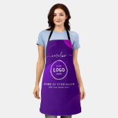 Trendy Modern Salon Logo Apron Schort (Gedragen)