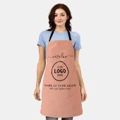  Trendy Modern Salon Logo Apron Schort (Gedragen)