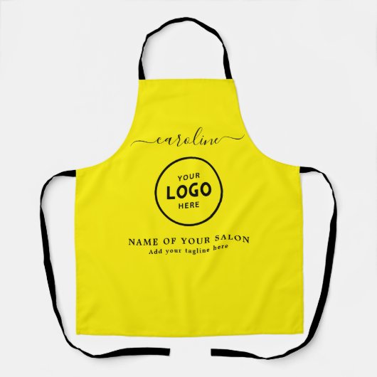  Trendy Modern Salon Logo Apron Schort (Voorkant)
