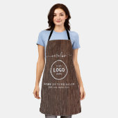 Trendy Modern Salon Logo Apron Schort (Gedragen)