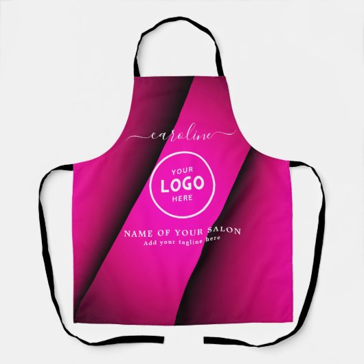 Trendy Modern Salon Logo Apron Schort (Voorkant)