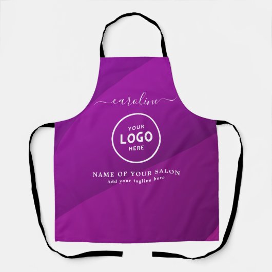  Trendy Modern Salon Logo Apron Schort (Voorkant)