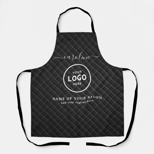  Trendy Modern Salon Logo Apron Schort (Voorkant)