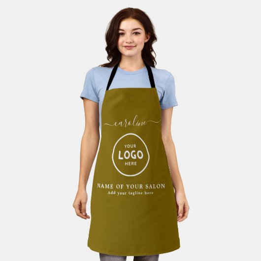  Trendy Modern Salon Logo Apron Schort (Gedragen)