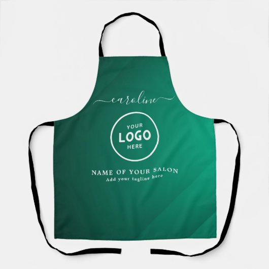  Trendy Modern Salon Logo Apron Schort (Voorkant)