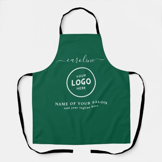  Trendy Modern Salon Logo Apron Schort (Voorkant)