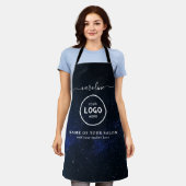 Trendy Modern Salon Logo Apron Schort (Gedragen)