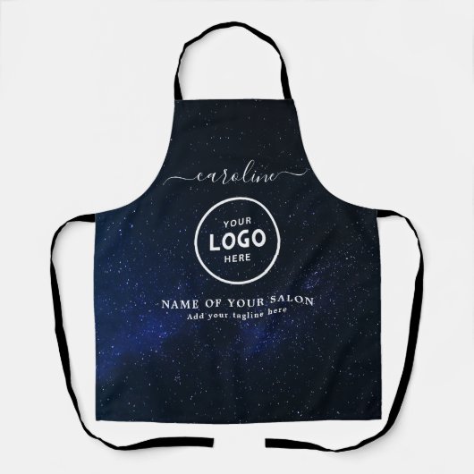 Trendy Modern Salon Logo Apron Schort (Voorkant)