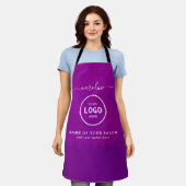 Trendy Modern Salon Logo Apron Schort (Gedragen)