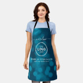 Trendy Modern Salon Logo Apron Schort (Gedragen)