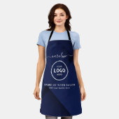 Trendy Modern Salon Logo Apron Schort (Gedragen)
