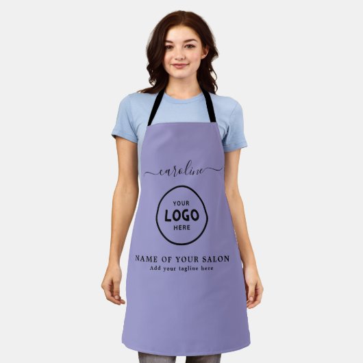  Trendy Modern Salon Logo Apron Schort (Gedragen)