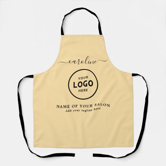 Trendy Modern Salon Logo Schort (Voorkant)