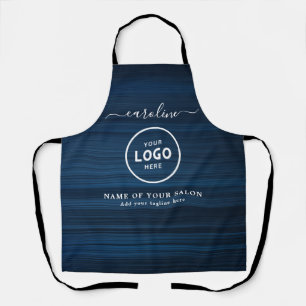 Trendy Modern Salon Logo Schort
