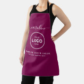 Trendy Modern Salon Logo Schort (Insitu)